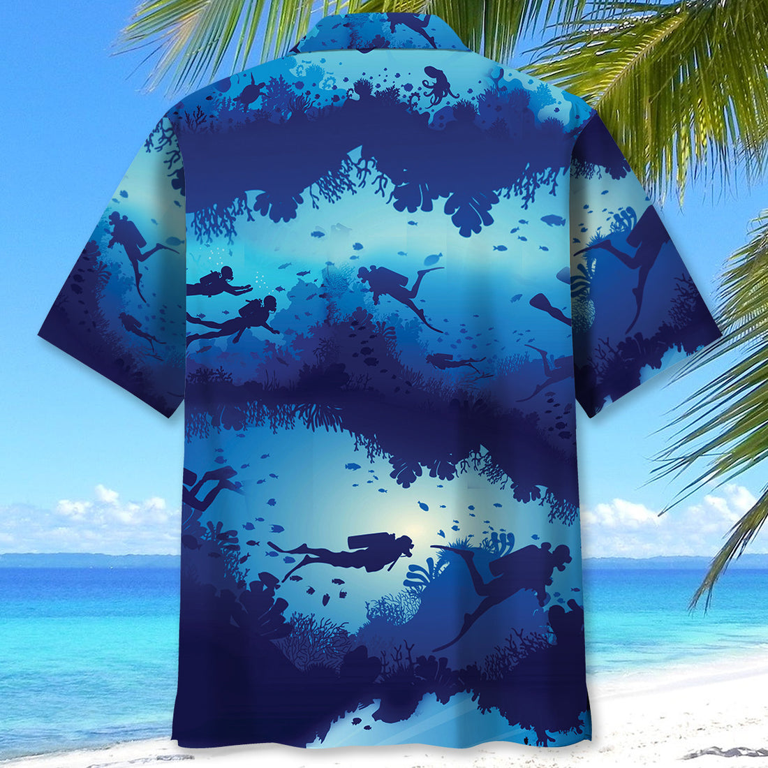 Scuba Diving Beach Hawaiian Shirt