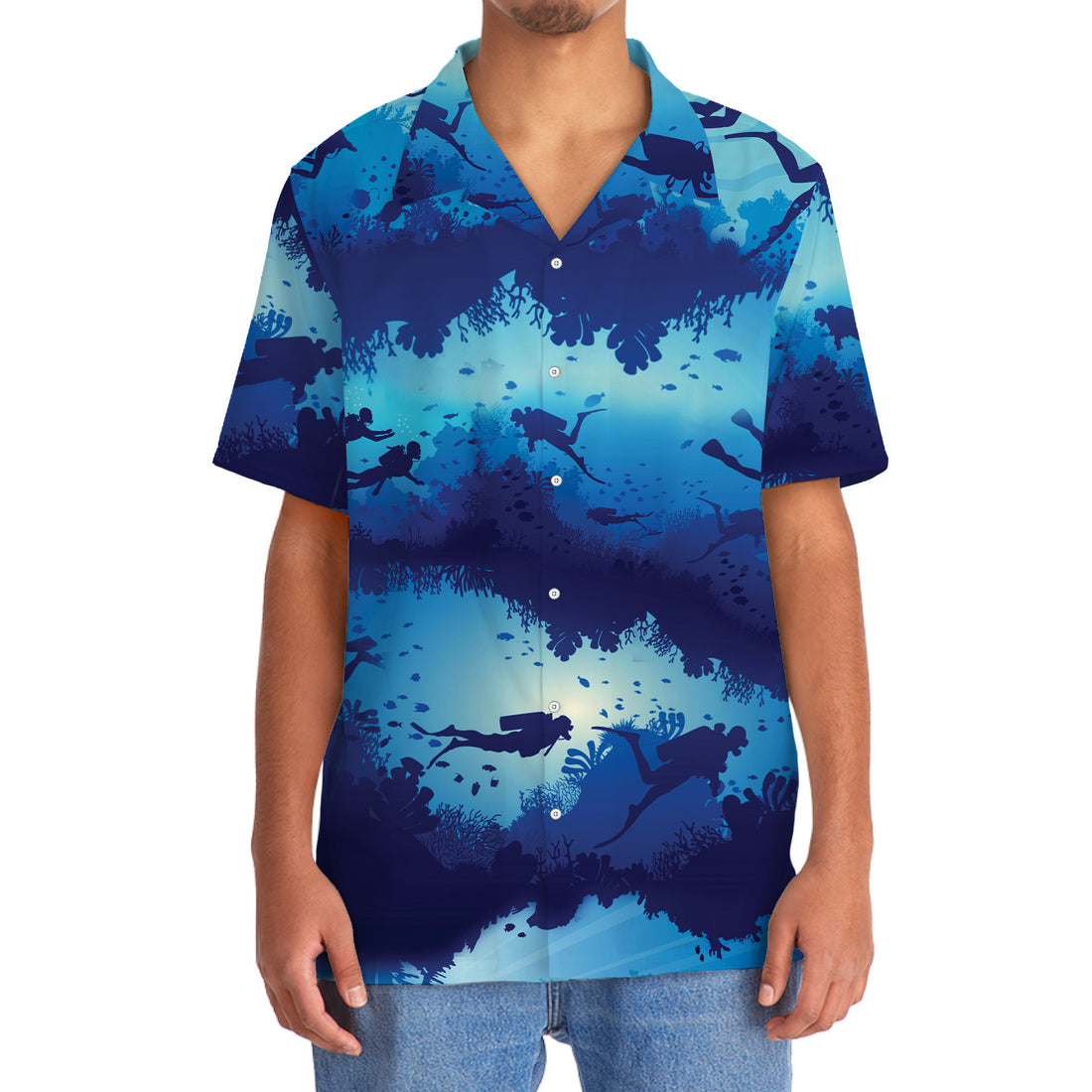 Scuba Diving Beach Hawaiian Shirt
