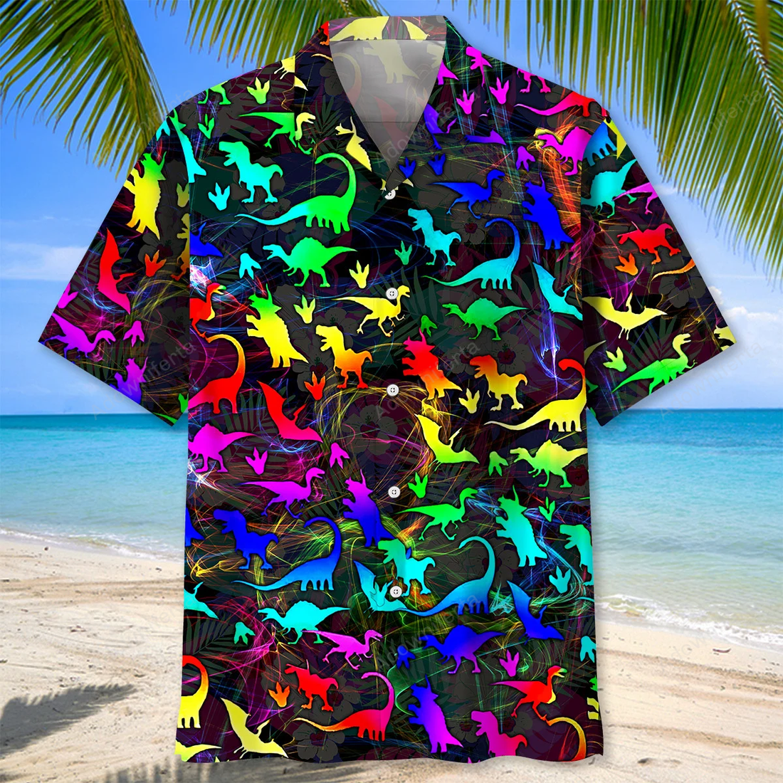 Dinosaur Color Hawaiian Shirt