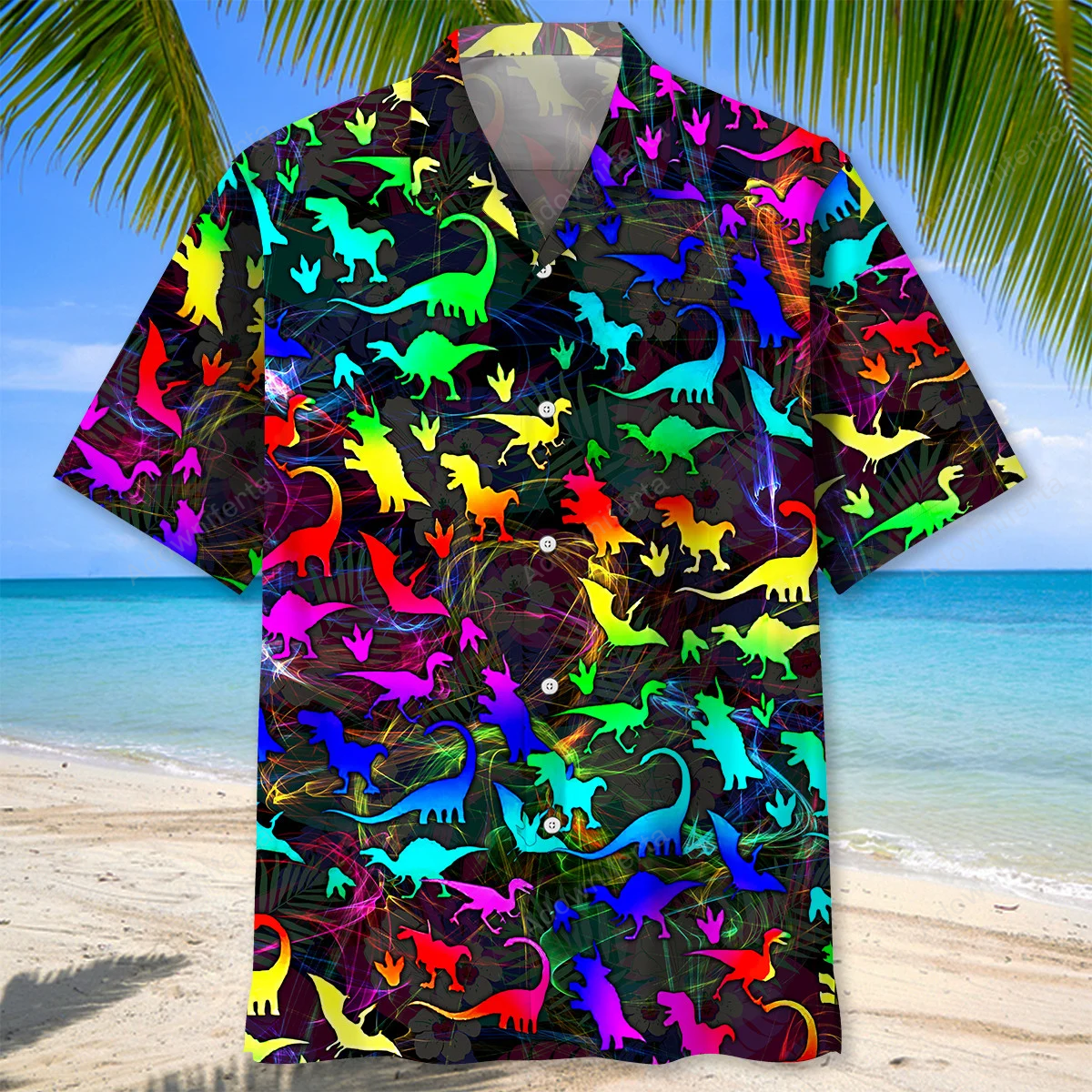Dinosaur Color Hawaiian Shirt