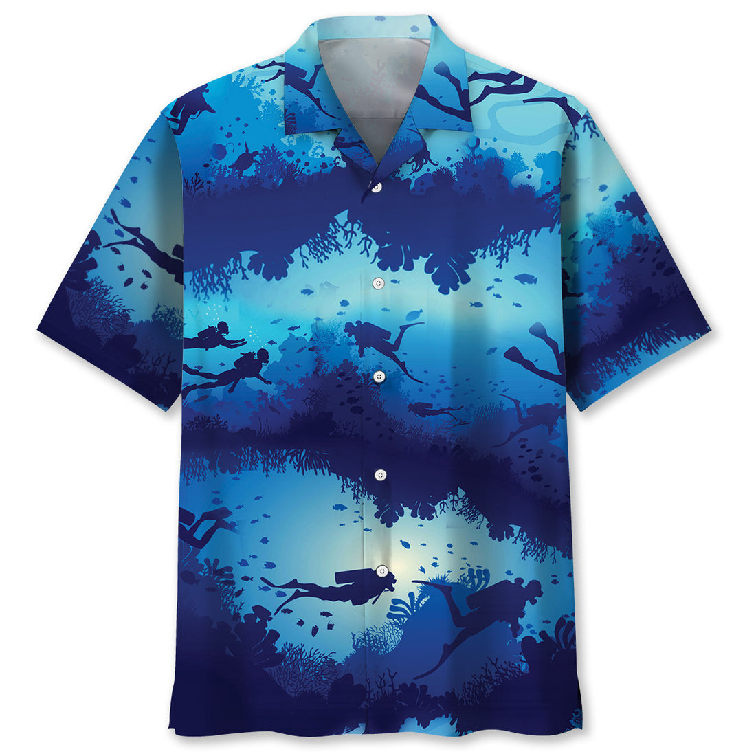 Scuba Diving Beach Hawaiian Shirt