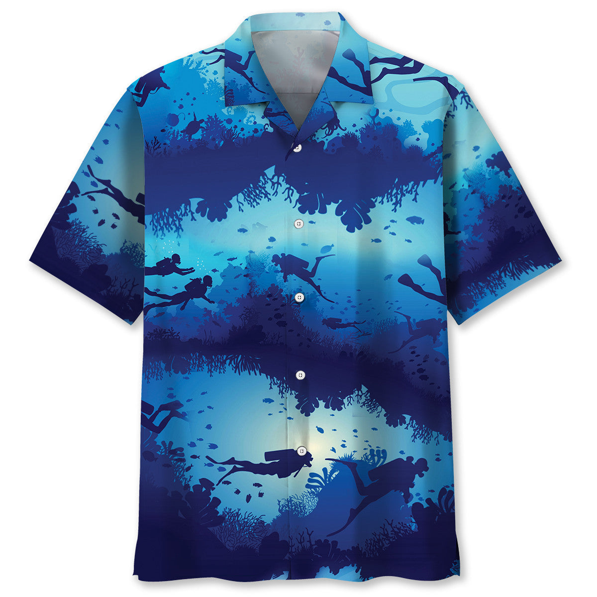 Scuba Diving Beach Hawaiian Shirt