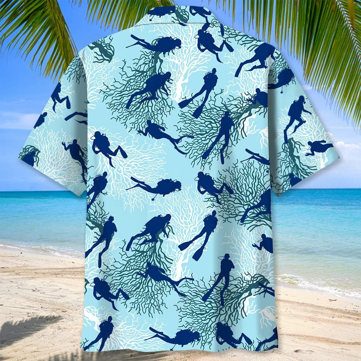 Scuba Diving Ocean Light Hawaiian Shirt