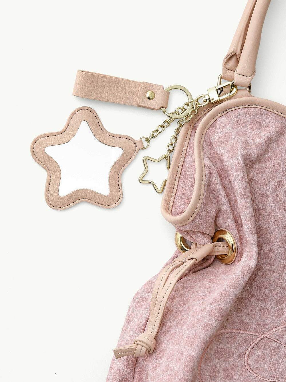 Washed Leopard Dimsum Bag Pink